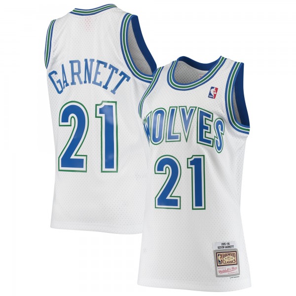 Kevin Garnett Minnesota Timberwolves Mitchell & Ness 1995/96 Hardwood Classics Swingman Jersey - Statement Edition - White