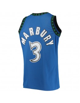 Stephon Marbury Minnesota Timberwolves Mitchell & Ness 1996-97 Hardwood Classics Swingman Jersey - Blue