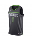 Anthony Edwards Minnesota Timberwolves Jordan Brand Unisex Swingman Jersey - Statement Edition - Charcoal