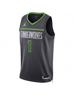 Anthony Edwards Minnesota Timberwolves Jordan Brand Unisex Swingman Jersey - Statement Edition - Charcoal