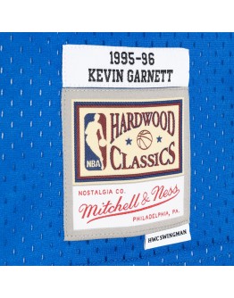 Kevin Garnett Minnesota Timberwolves Mitchell & Ness Hardwood Classics 1995/96 Split Swingman Jersey - Black/Blue