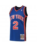 Larry Johnson New York Knicks Mitchell & Ness Hardwood Classics 1998-99 Swingman Jersey - Blue