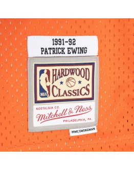 Patrick Ewing New York Knicks Mitchell & Ness Hardwood Classics 1991/92 Split Swingman Jersey - Blue/Orange