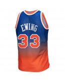 Patrick Ewing New York Knicks Mitchell & Ness 1991/92 Hardwood Classics Fadeaway Swingman Player Jersey - Orange/Royal