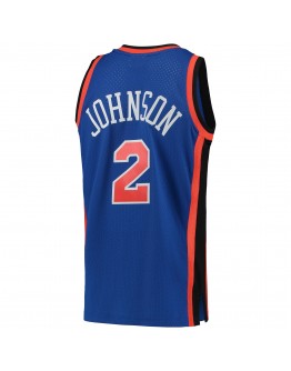 Larry Johnson New York Knicks Mitchell & Ness Hardwood Classics 1998-99 Swingman Jersey - Blue