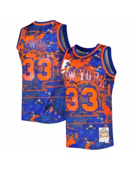 Patrick Ewing New York Knicks Mitchell & Ness Hardwood Classics Lunar New Year Swingman Jersey - Blue