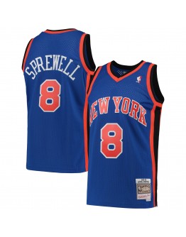 Latrell Sprewell New York Knicks Mitchell & Ness Hardwood Classics 1998-99 Swingman Jersey - Blue