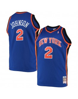 Larry Johnson New York Knicks Mitchell & Ness Big & Tall Hardwood Classics Swingman Jersey - Blue