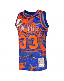 Patrick Ewing New York Knicks Mitchell & Ness Hardwood Classics Lunar New Year Swingman Jersey - Blue