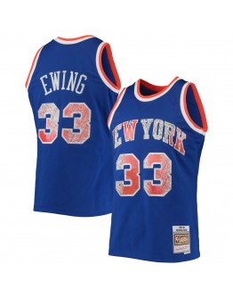 Patrick Ewing New York Knicks Mitchell & Ness 1996-97 Hardwood Classics NBA 75th Anniversary Diamond Swingman Jersey - Blue