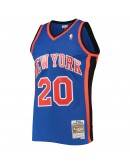 Allan Houston New York Knicks Mitchell & Ness 1998-99 Hardwood Classics Swingman Jersey - Blue