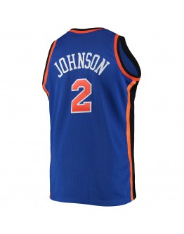 Larry Johnson New York Knicks Mitchell & Ness Big & Tall Hardwood Classics Swingman Jersey - Blue