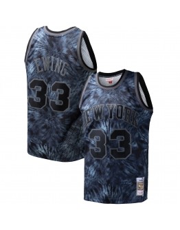 Patrick Ewing New York Knicks Mitchell & Ness Hardwood Classics 1991/92 Tie-Dye Swingman Jersey - Black