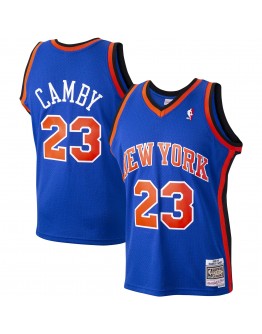 Marcus Camby New York Knicks Mitchell & Ness 1998-99 Hardwood Classics Swingman Player Jersey - Blue