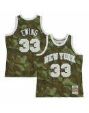 Patrick Ewing New York Knicks Mitchell & Ness Hardwood Classics 1991/92 Ghost Green Swingman Jersey - Camo