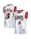 Allen Iverson Philadelphia 76ers Mitchell & Ness 2000/01 Hardwood Classics 75th Anniversary Swingman Jersey - Platinum