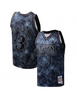 Allen Iverson Philadelphia 76ers Mitchell & Ness Hardwood Classics 1997/98 Tie-Dye Swingman Jersey - Black