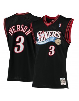 Allen Iverson Philadelphia 76ers Mitchell & Ness 2000-01 Hardwood Classics Swingman Jersey - Black