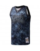 Allen Iverson Philadelphia 76ers Mitchell & Ness Hardwood Classics 1997/98 Tie-Dye Swingman Jersey - Black