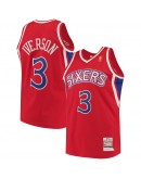 Allen Iverson Philadelphia 76ers Mitchell & Ness Hardwood Classics Authentic Jersey - Red