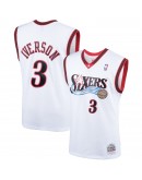 Allen Iverson Philadelphia 76ers Mitchell & Ness 2000 Hardwood Classics Swingman Player Jersey - White