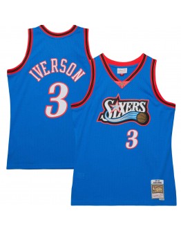 Allen Iverson Philadelphia 76ers Mitchell & Ness Hardwood Classics 1997/98 Tropical Swingman Jersey - Royal