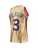 Allen Iverson Philadelphia 76ers Mitchell & Ness 75th Anniversary 1996/97 Hardwood Classics Swingman Jersey - Gold