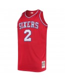 Moses Malone Philadelphia 76ers Mitchell & Ness Big & Tall Hardwood Classics Jersey - Red