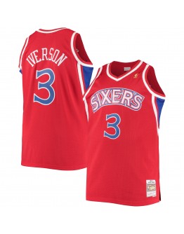 Allen Iverson Philadelphia 76ers Mitchell & Ness Big & Tall Hardwood Classics Swingman Player Jersey - Red