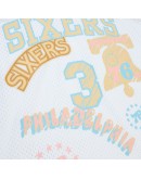 Allen Iverson Philadelphia 76ers Mitchell & Ness 2002/03 Swingman Sidewalk Sketch Jersey - White