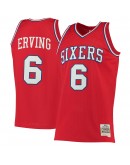 Julius Erving Philadelphia 76ers Mitchell & Ness 1982-83 Hardwood Classics Swingman Jersey - Red