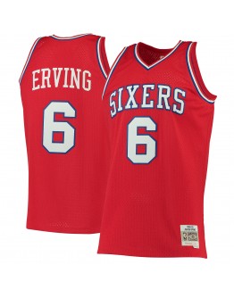 Julius Erving Philadelphia 76ers Mitchell & Ness 1982-83 Hardwood Classics Swingman Jersey - Red