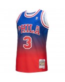 Allen Iverson Philadelphia 76ers Mitchell & Ness 1996/97 Hardwood Classics Fadeaway Swingman Player Jersey - Red/Royal