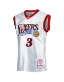 Allen Iverson Philadelphia 76ers Mitchell & Ness 2000/01 Hardwood Classics 75th Anniversary Swingman Jersey - Platinum