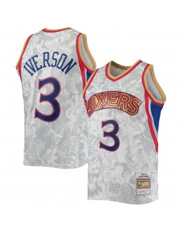 Allen Iverson Philadelphia 76ers Mitchell & Ness Hardwood Classics 1996/97 Lunar New Year Swingman Jersey - White