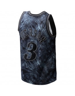 Allen Iverson Philadelphia 76ers Mitchell & Ness Hardwood Classics 1997/98 Tie-Dye Swingman Jersey - Black