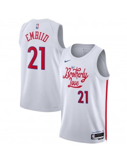 Joel Embiid Philadelphia 76ers Nike Unisex 2022/23 Swingman Jersey - City Edition - White