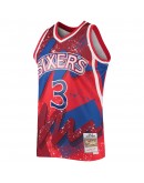 Allen Iverson Philadelphia 76ers Mitchell & Ness Hardwood Classics 1996/97 Hyper Hoops Swingman Jersey - Red