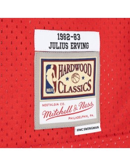 Julius Erving Philadelphia 76ers Mitchell & Ness Hardwood Classics 1982/83 Split Swingman Jersey - Royal/Red