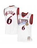 Allen Iverson Philadelphia 76ers Mitchell & Ness 2001/02 Hardwood Classics Swingman Jersey - White