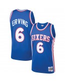 Julius Erving Philadelphia 76ers Mitchell & Ness 1976-77 Hardwood Classics Swingman Player Jersey - Royal