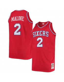 Moses Malone Philadelphia 76ers Mitchell & Ness Big & Tall Hardwood Classics Jersey - Red