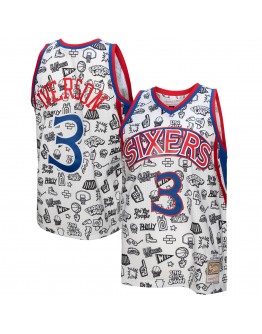 Allen Iverson Philadelphia 76ers Mitchell & Ness 1996/97 Swingman Jersey - White