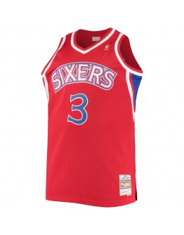 Allen Iverson Philadelphia 76ers Mitchell & Ness Big & Tall Hardwood Classics Swingman Player Jersey - Red