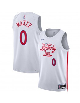 Tyrese Maxey Philadelphia 76ers Nike Unisex 2022/23 Swingman Jersey - City Edition - White