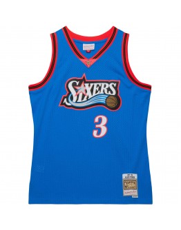 Allen Iverson Philadelphia 76ers Mitchell & Ness Hardwood Classics 1997/98 Tropical Swingman Jersey - Royal