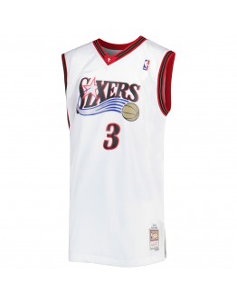 Allen Iverson Philadelphia 76ers Mitchell & Ness Big & Tall Hardwood Classics 1996/97 Swingman Jersey - White