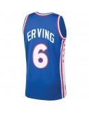 Julius Erving Philadelphia 76ers Mitchell & Ness 1976-77 Hardwood Classics Swingman Player Jersey - Royal