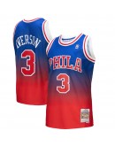 Allen Iverson Philadelphia 76ers Mitchell & Ness 1996/97 Hardwood Classics Fadeaway Swingman Player Jersey - Red/Royal