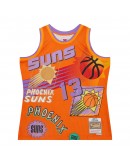 Steve Nash Phoenix Suns Mitchell & Ness 1996/97 Swingman Sidewalk Sketch Jersey - Orange